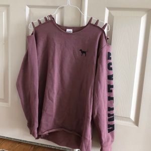 VS PINK sweater with cutout shoulders